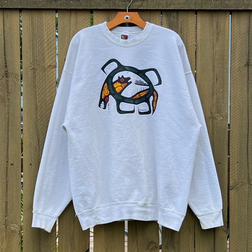 Vintage Alaska R. Bedwash Fruit of the Loom Thick Cotton Crewneck Size XXL